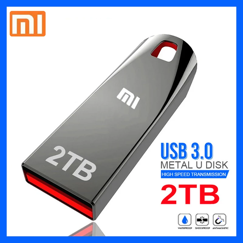 כונן USB Xiaomi 2TB - זיכרון נייד מהיר עם מתאם