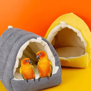 כלוב אוגר חם לחורף - קן כותנה לתלייה לתוכים