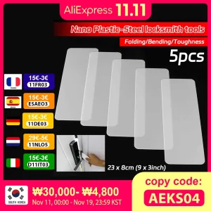 כלי פריצה 5 יח' - סכין פלסטיק לפתיחת דלתות