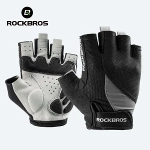 כפפות אופניים חצי אצבע ROCKBROS- מרופדות לגברים נשים