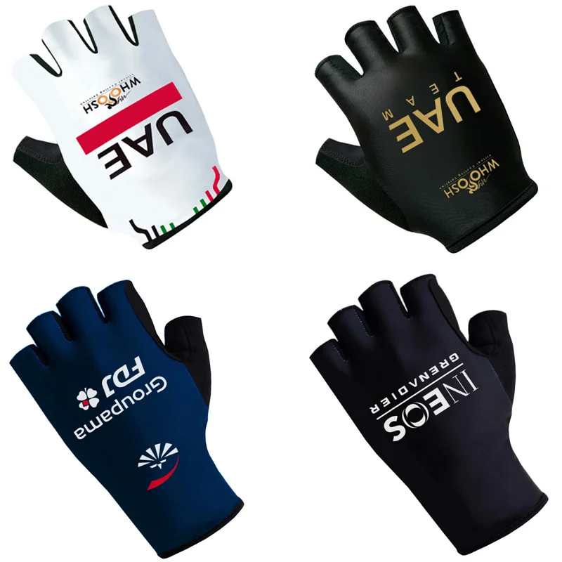 כפפות רכיבה UAE 2025 Team FDJ - חצי אצבע - נשים גברים