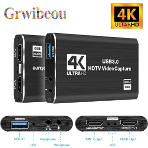 כרטיס לכידת וידאו 4K USB 3.0 - HDMI למחשב ו PS4