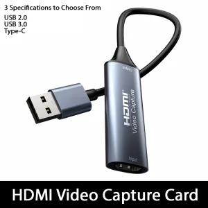 כרטיס לכידת וידאו USB 3.0 - 4K HDMI ל-USB-C