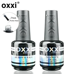 לק ג'ל OXXI - בסיס וטופ קואט - 15 מ,ל - עמיד לאורך זמן