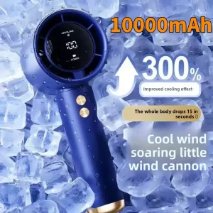 מאוורר נייד טורבו 10000mAh - קירור עוצמתי וניידות