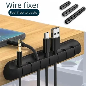 מאחסן כבלים USB - מארגן כבלים סיליקון למחשב