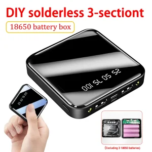 מארז Power Bank DIY 18650 - טעינה, אחסון ופנס