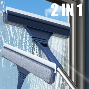 מברשת ניקוי חלונות 2 ב-1 - מגרדת טלסקופית לחלונות