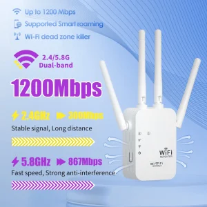 מגבר טווח אלחוטי WiFi 1200Mbps - למשרד קטן