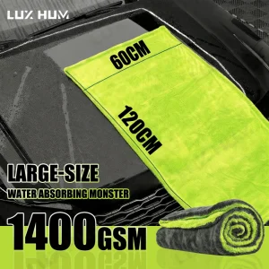 מגבת ייבוש לרכב 1400GSM - 60x120 ס,מ - סופר סופגת