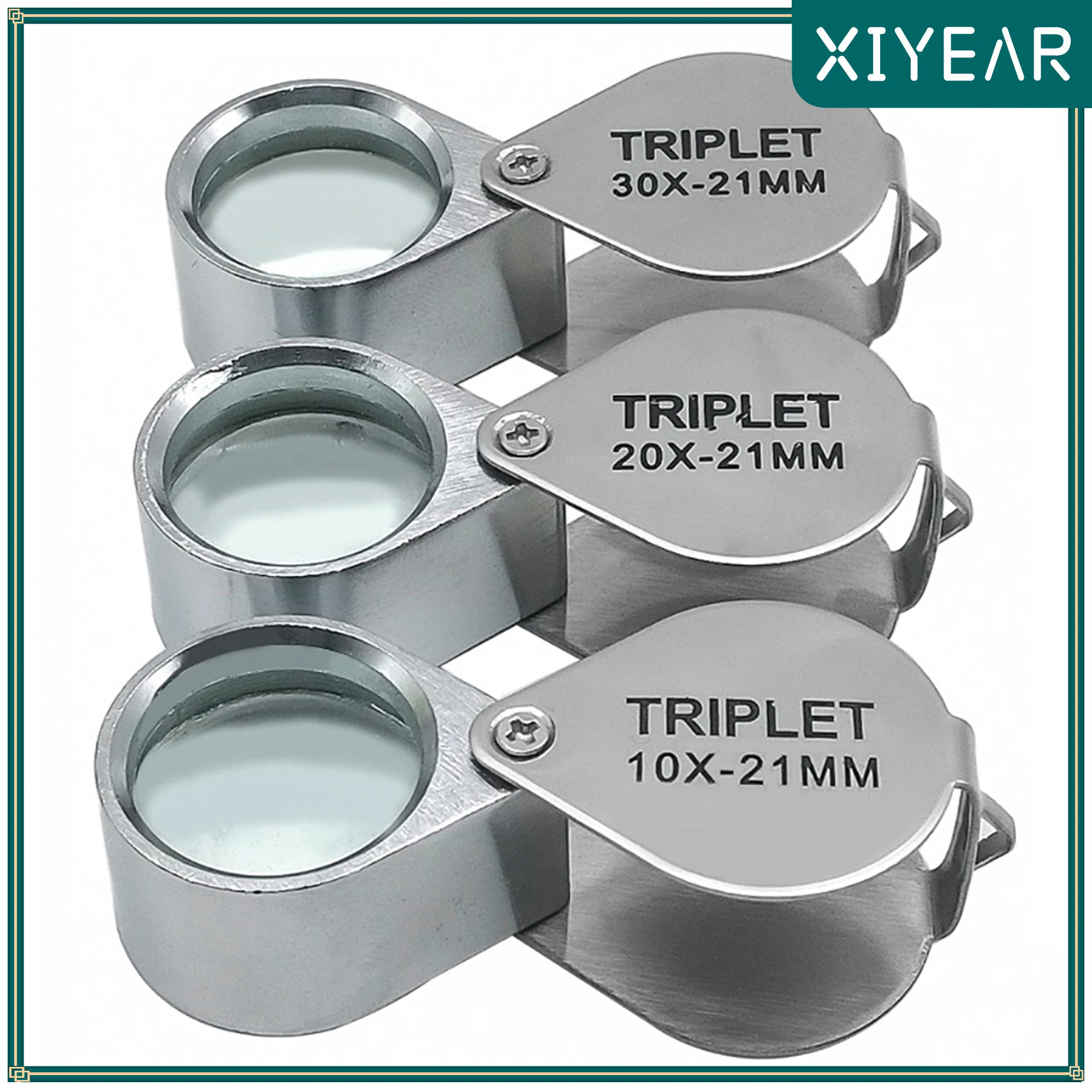 מגדלת כיס 10-30X תכשיטים - זכוכית מגדלת מתקפלת