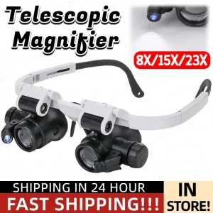 מגדלת ראש לעבודה עדינה - זכוכית מגדלת 8X-23X