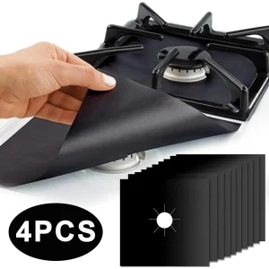 מגן כיריים גז 4 חלקים - ניקוי קל למטבח