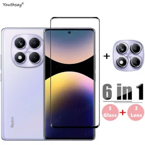 מגן מסך 6 ב-1 ל-Redmi Note 14 Pro - זכוכית מחוסמת