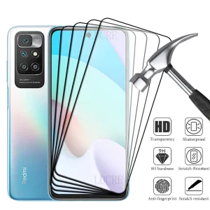 מגן מסך Redmi 10 - 4 יחידות - זכוכית מחוסמת מלאה