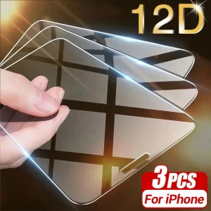 מגן מסך אייפון - 3 יח' זכוכית מחוסמת , iPhone