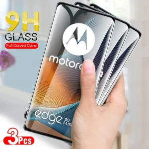 מגן מסך מזכוכית מחוסמת Moto Edge 50 - 3 יחידות