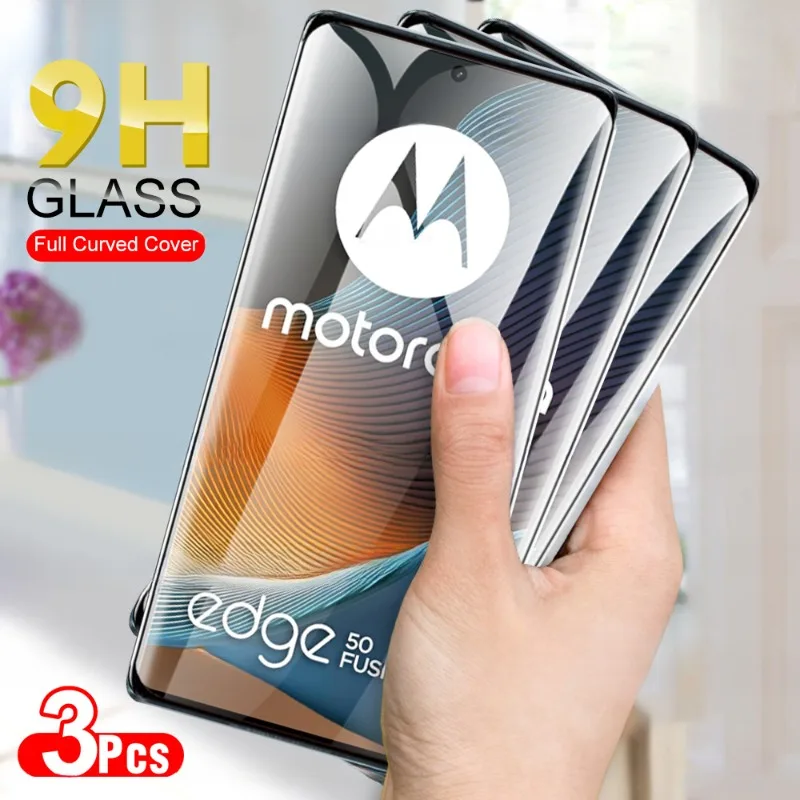 מגן מסך מזכוכית מחוסמת Moto Edge 50 - 3 יחידות