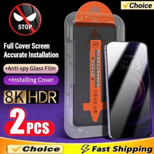 מגן מסך פרטי לאייפון - התקנה ללא אבק