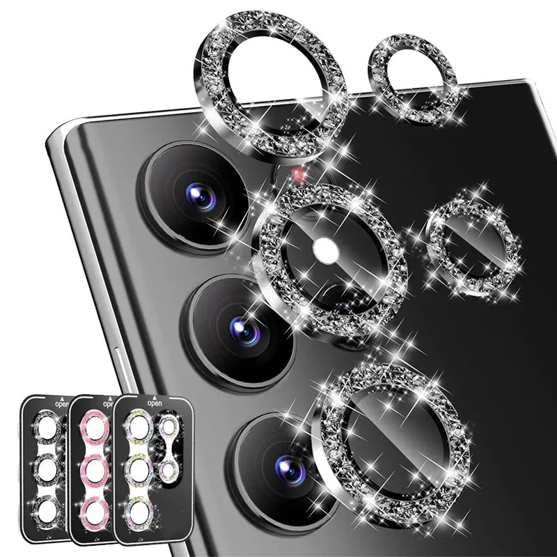 מגן עדשת מצלמה סמסונג גלקסי S25 Ultra - Diamond Glitter