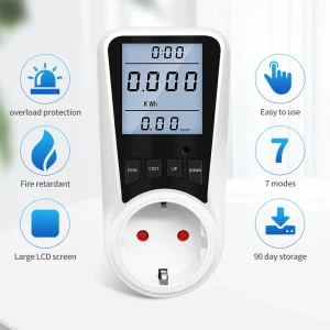 מד וואט דיגיטלי 220V-110V - צריכת חשמל ואנרגיה