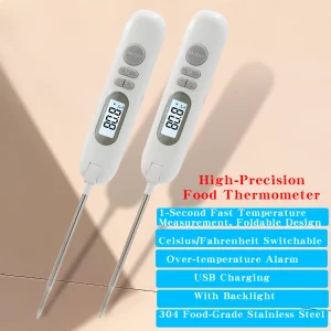 מד חום דיגיטלי למזון נטען USB - לאפייה ובישול