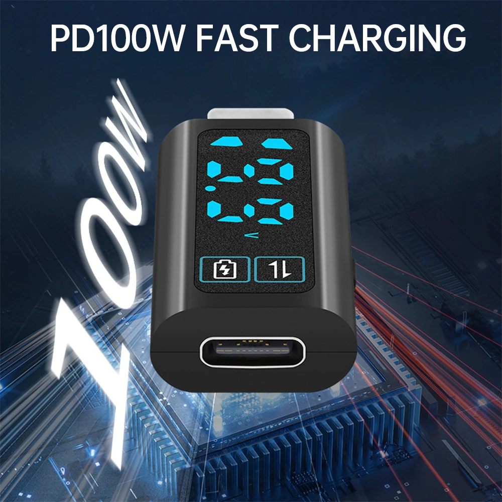 מד מתח וצריכת חשמל דיגיטלי- מטען PD 100W Type C