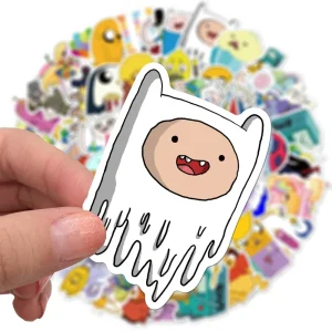 מדבקות Adventure Time - 100 יח' לקישוט תיק, מחשב