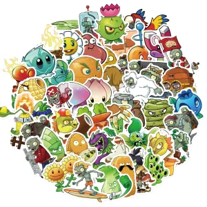 מדבקות Plants vs Zombies - 50 יח' לקישוט