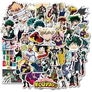 מדבקות אנימה קאוואי My Hero Academia - 50 יחידות