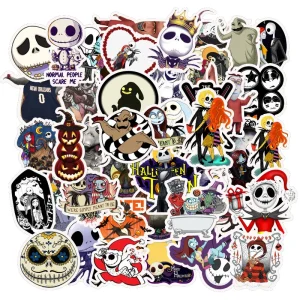מדבקות ליל כל הקדושים - Nightmare Before Christmas 50 יח'