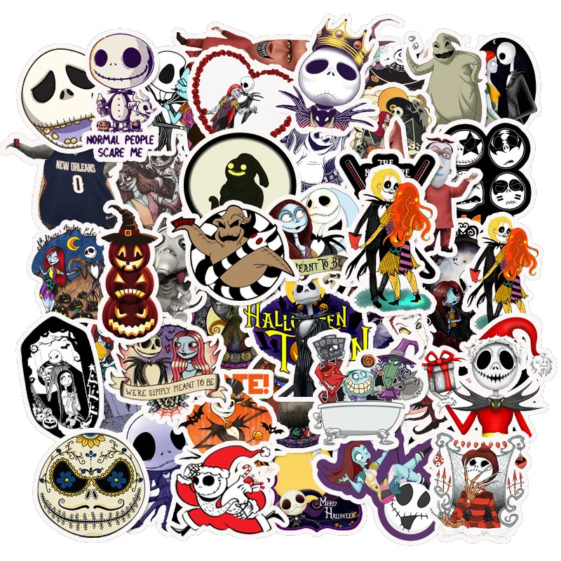 מדבקות ליל כל הקדושים Nightmare Before Christmas - 50 יחידות