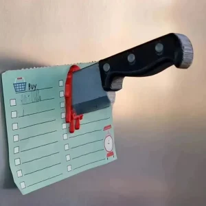 מדבקות מקרר מצחיקות - סכין מיני מגנטית 3D לעיצוב