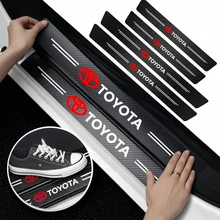 מדבקות סף דלת לרכב Toyota GR, קרבון-פייבר (1-5 יח')