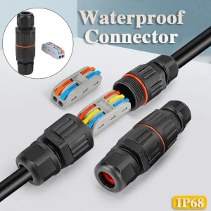מחבר חוטים עמיד למים IP68 - 2,3 פינים