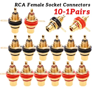 מחברי RCA איכותיים - 2-20 יחידות - מצופה זהב