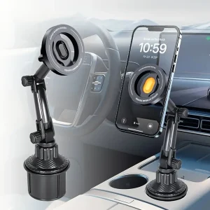 מחזיק טלפון לרכב מגנטי - כוס שתייה + סיבוב 360