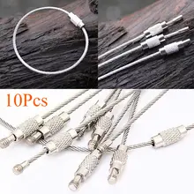 מחזיקי מפתחות חוטי פלדה 10 יח׳ - קומפקטי ועמיד