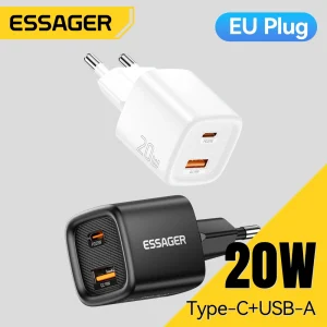 מטען Essager 20W PD - טעינה מהירה לאייפון וסלולר