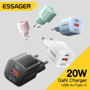 מטען Essager GaN USB C - טעינה מהירה לאייפון,אנדרואיד