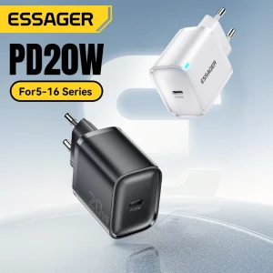 מטען Essager Mini 20W - טעינה מהירה לאייפון וסמסונג