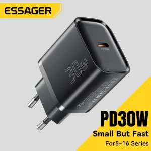 מטען Essager Mini 30W Type C - טעינה מהירה לאייפון