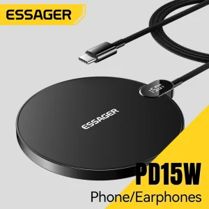 מטען אלחוטי Essager 15W - תצוגה דיגיטלית מהירה
