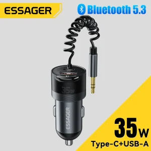 מטען לרכב Essager Bluetooth AUX - טעינה מהירה