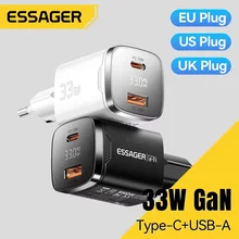 מטען קיר Essager 33W GaN - תצוגה דיגיטלית - טעינה מהירה