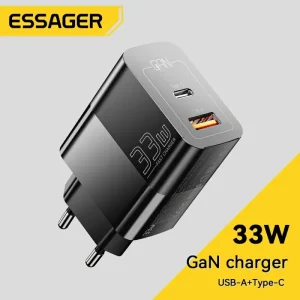 מטען קיר Essager USB-C 33W GaN - טעינה מהירה לאייפון