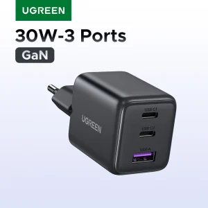 מטען קיר UGREEN GaN 30W - טעינה מהירה USB-C