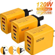 מטען קיר USB C 4 יציאות - טעינה מהירה לאייפון