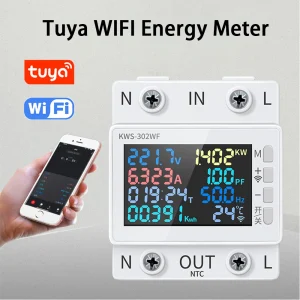 מטר כוח חכם Tuya WiFi- מגן דליפת זרם