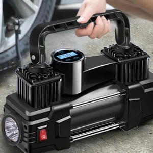 מילוי צמיגים לרכב 12V - קומפרסור אוויר כפול עם לד